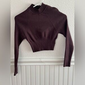 L.A. Hearts Brown Sweater | Turtleneck | Crop Top | Machine Washable